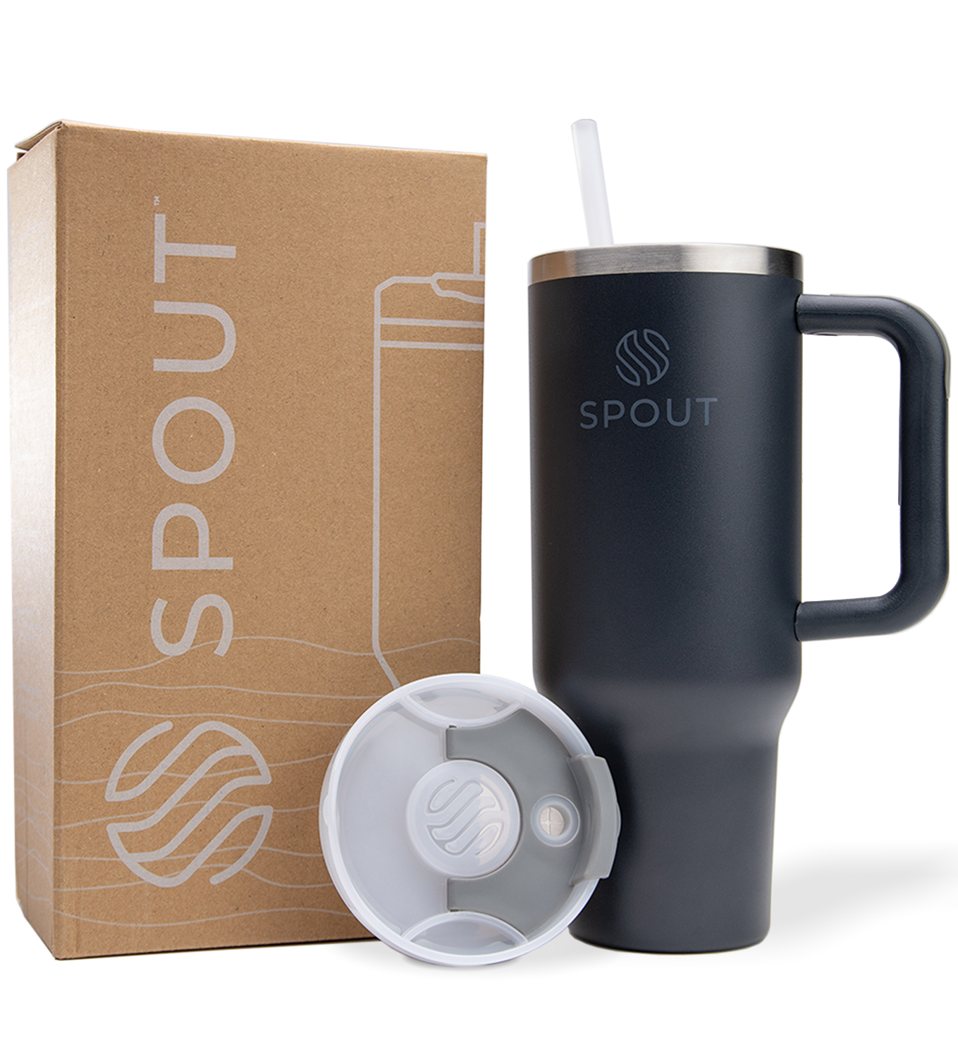 The Daily Tumbler | 40 oz - Midnight Navy - Spout™ - Premium Drinkware